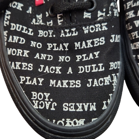 Vans House of Terror Authentic The Shining Dull Boy Limited Black Shoes NEW - Picture 5 of 11